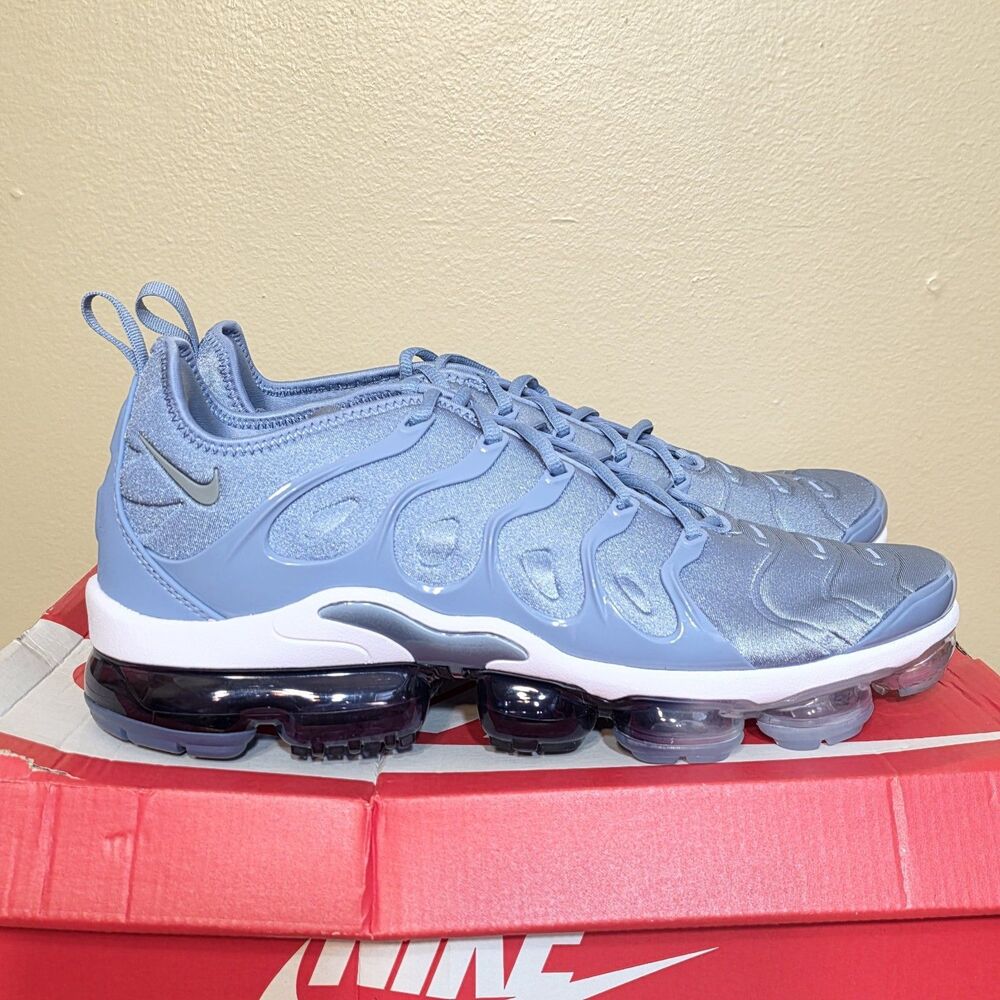 Nike Air Vapormax Plus Work Blue Cool Grey White 924453-402 Men's Size 12.5
